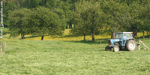 Tracteur dans un champs